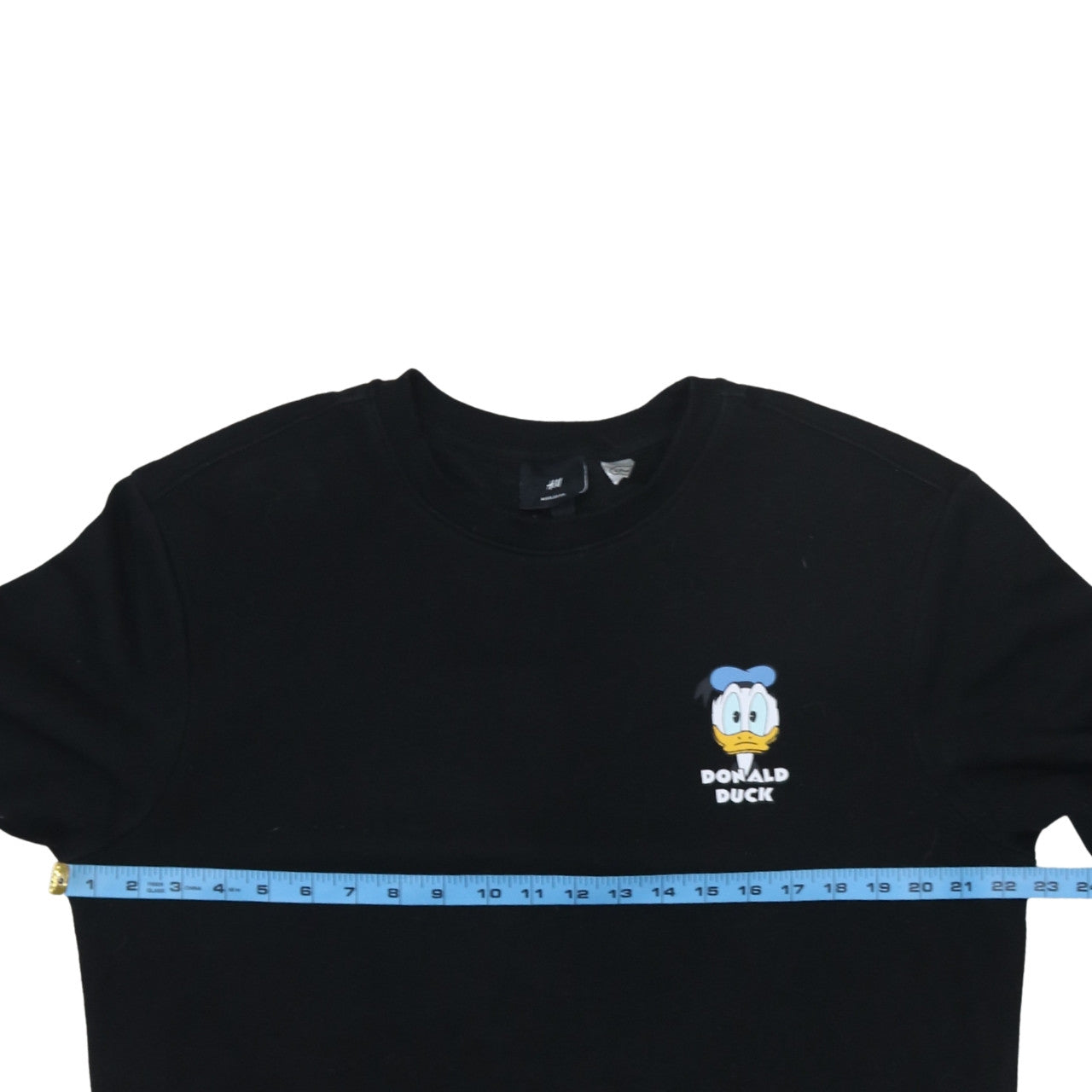 H&M Men’s Black Donald Duck Graphic Sweatshirt Regular Fit M