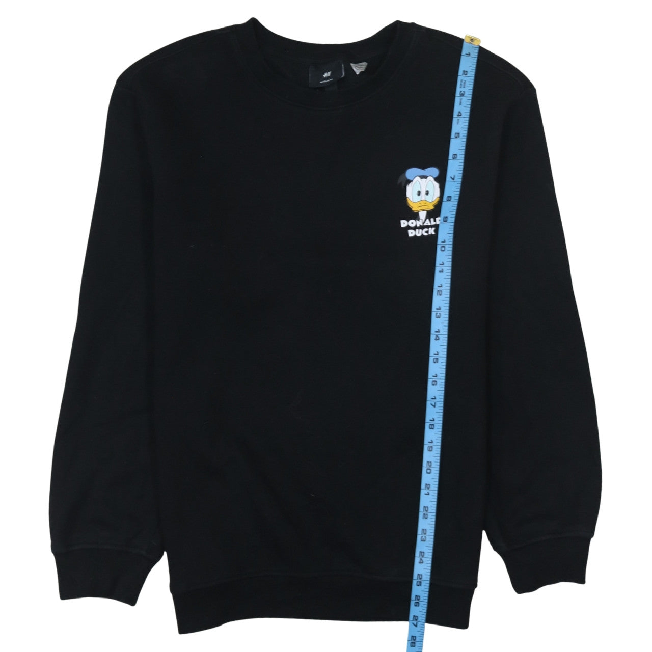 H&M Men’s Black Donald Duck Graphic Sweatshirt Regular Fit M