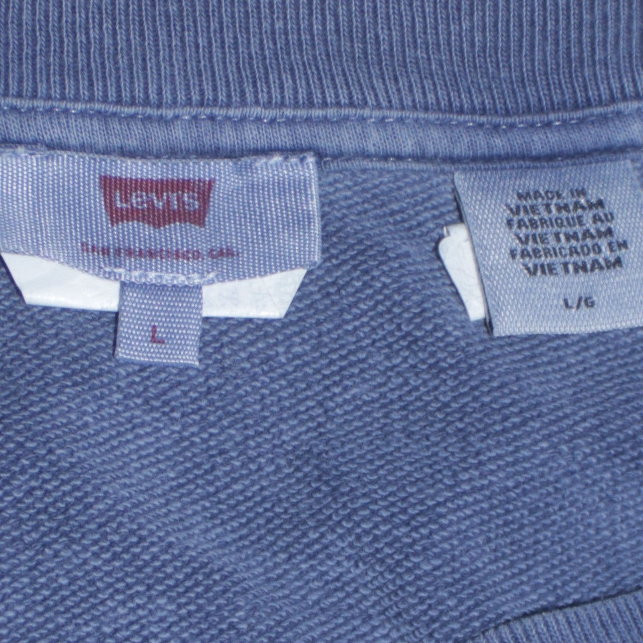 Levi's Women Blue Logo Crew Neck Pullover Sweatshirt Size L