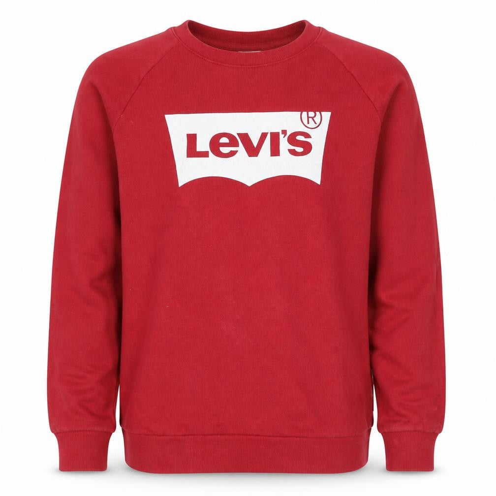 Levi's Men's Red Logo Crew Neck Pullover Sweatshirt Size S