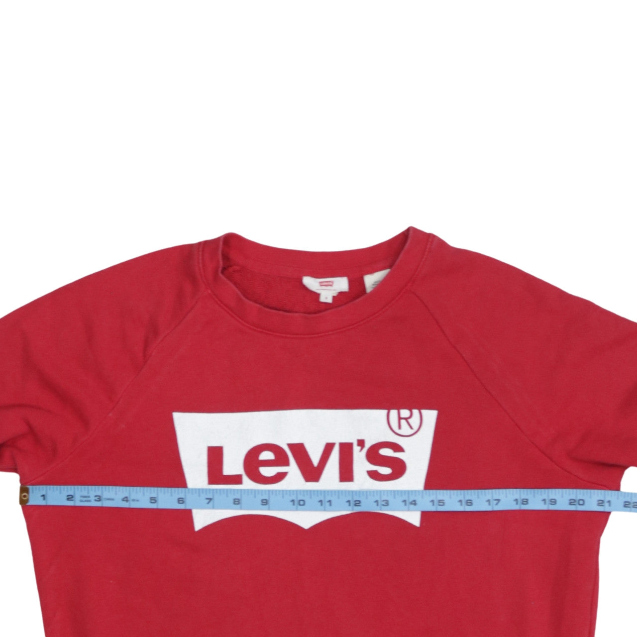 Levi's Men's Red Logo Crew Neck Pullover Sweatshirt Size S