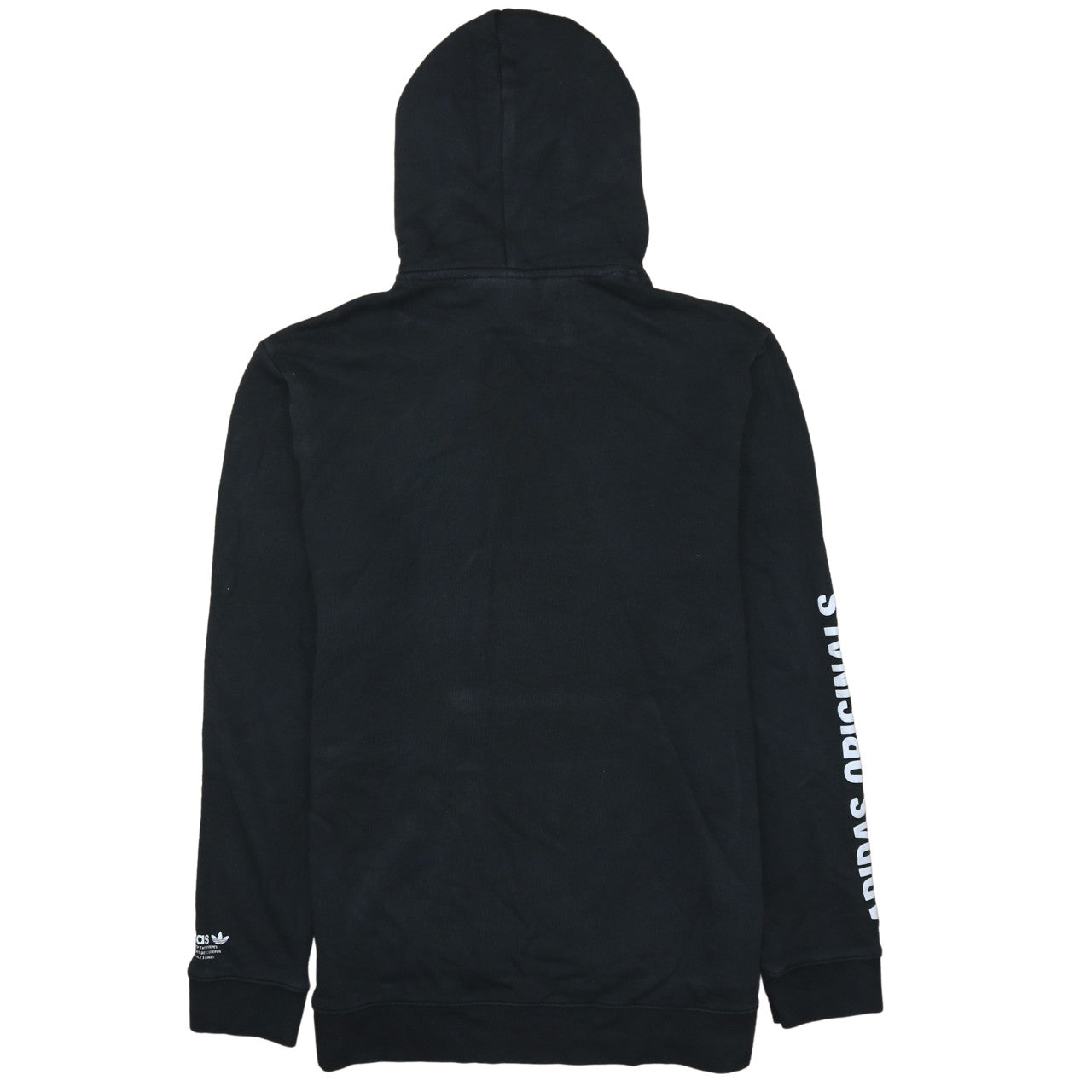 Adidas Mens Black Pullover Hoodie L Graphic Logo Sportswear