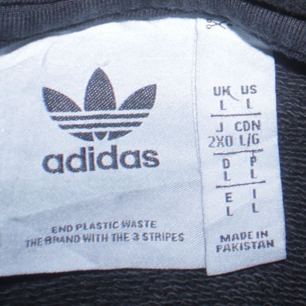 Adidas Mens Black Pullover Hoodie L Graphic Logo Sportswear