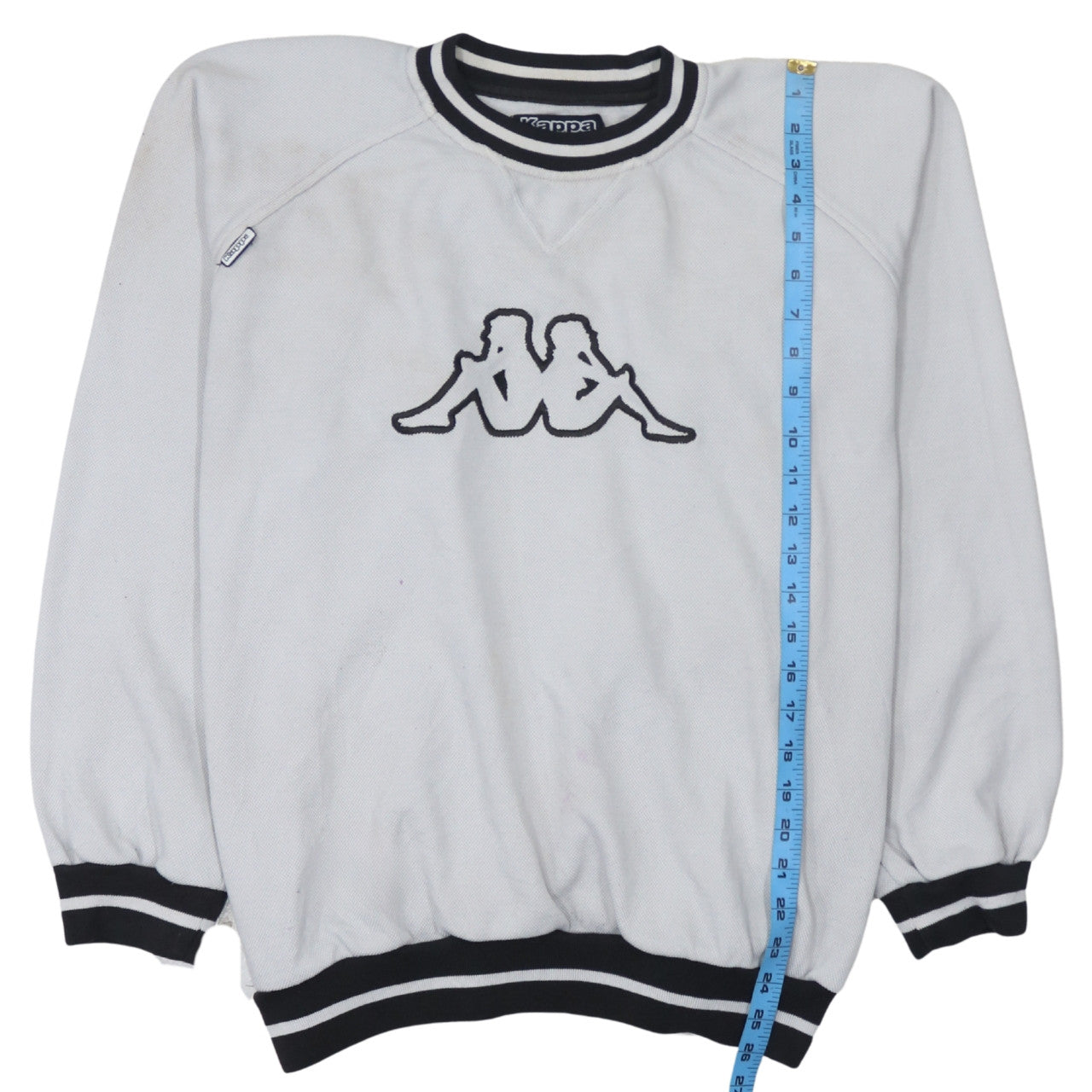 Kappa Men's White XL Logo Pullover Sweatshirt Vintage Sportswear