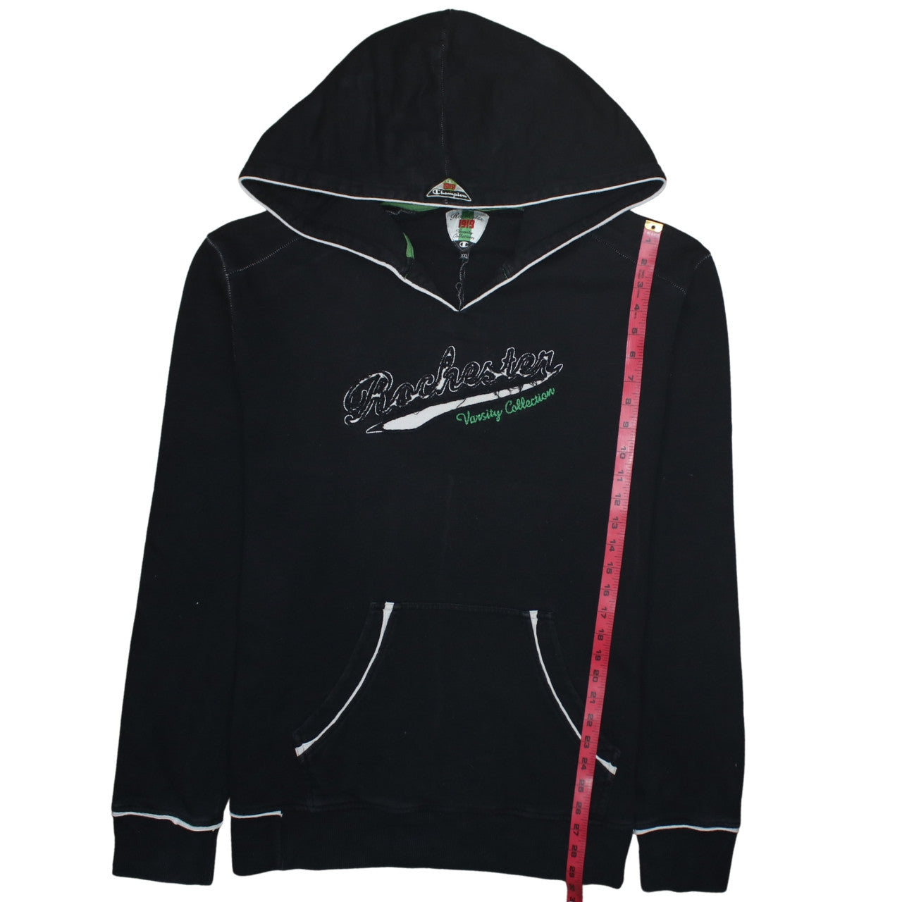 Champion Men’s Black Pullover Hoodie XXL Rochester Varsity Collection
