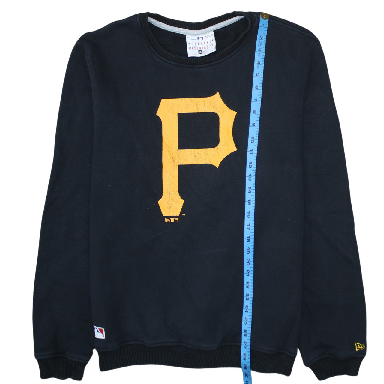 New Era Men Black L Pullover Crew Neck Baseball Sweatshirt
