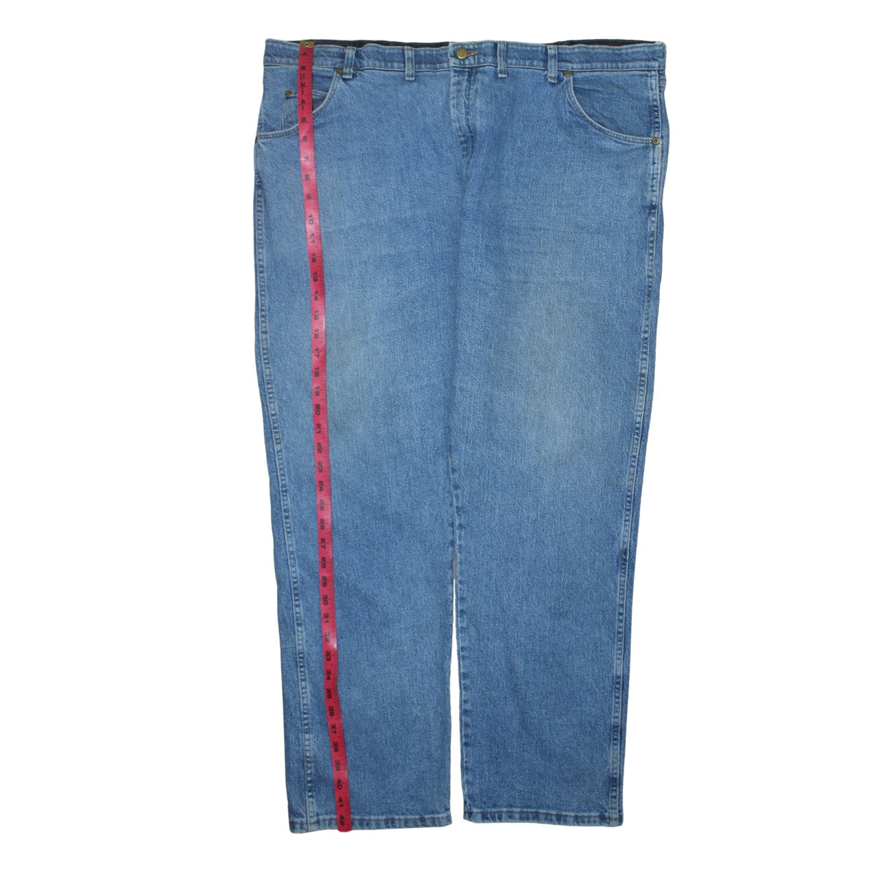 Wrangler Men's Blue 44x30 Straight Leg Denim Jeans Big & Tall