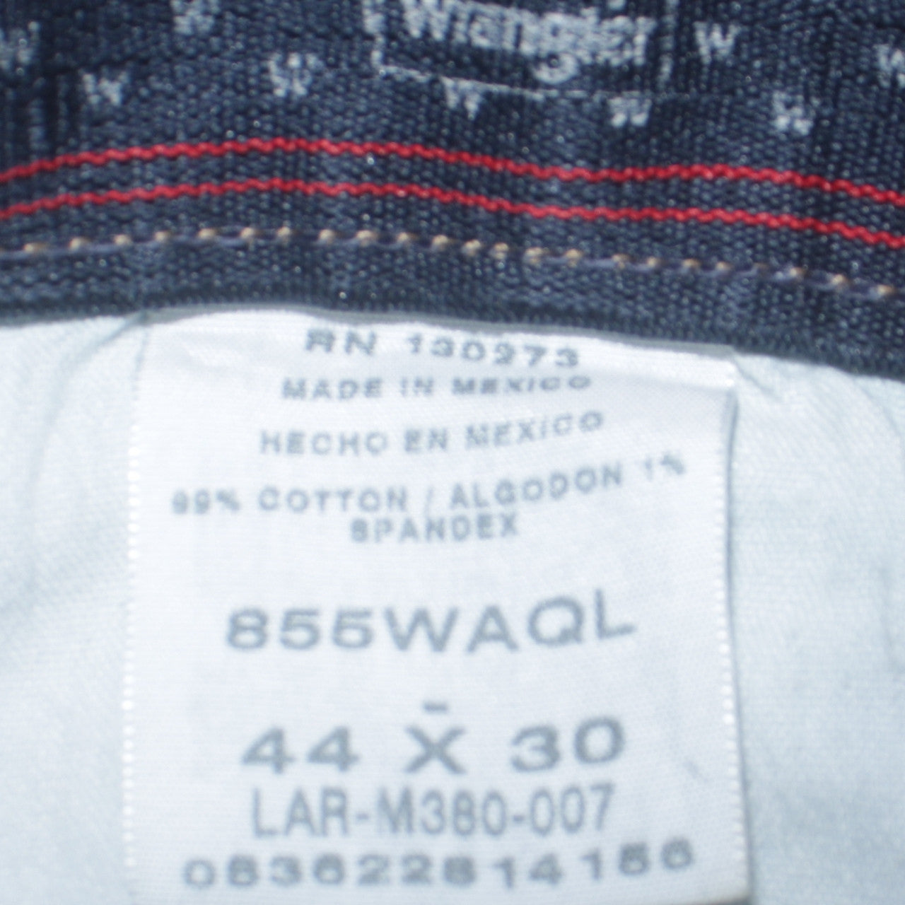 Wrangler Men's Blue 44x30 Straight Leg Denim Jeans Big & Tall