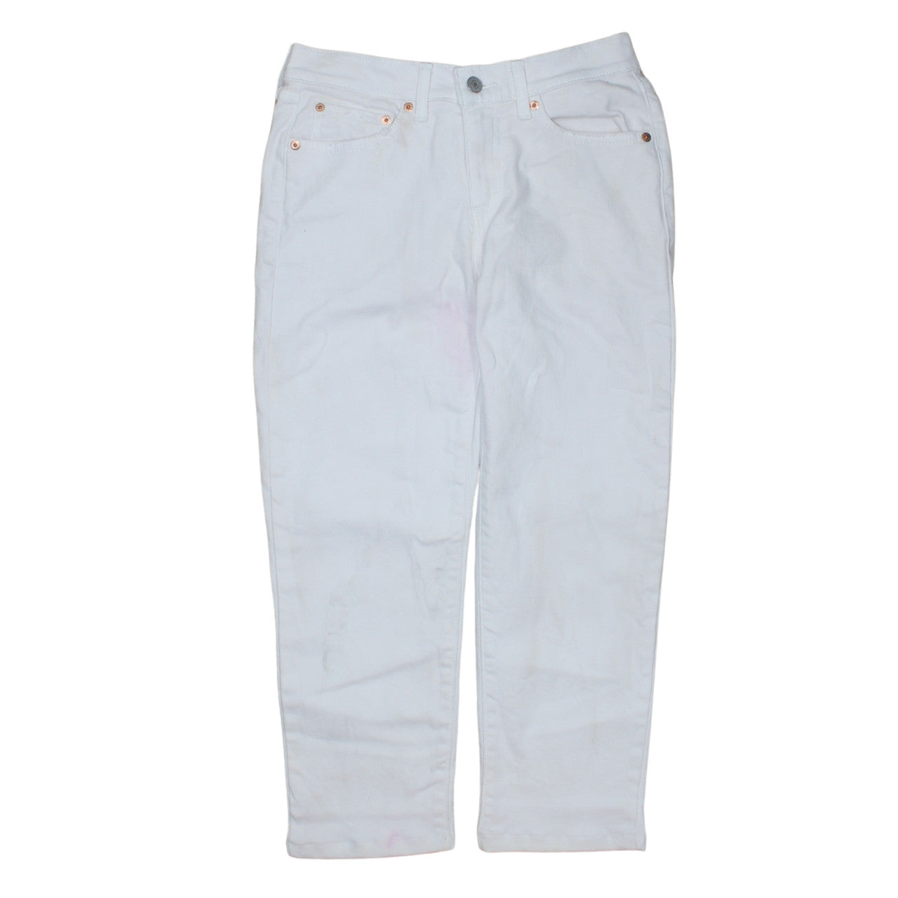 Levi's Women's White Boyfriend Jeans Size 27 Relaxed Fit Denim