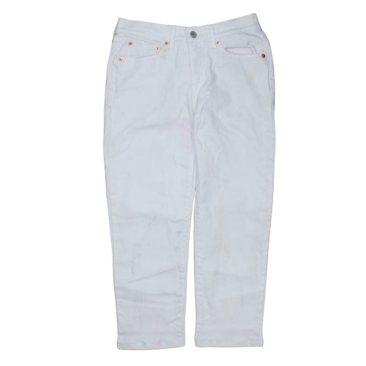 Levi's Women's White Boyfriend Jeans Size 27 Relaxed Fit Denim