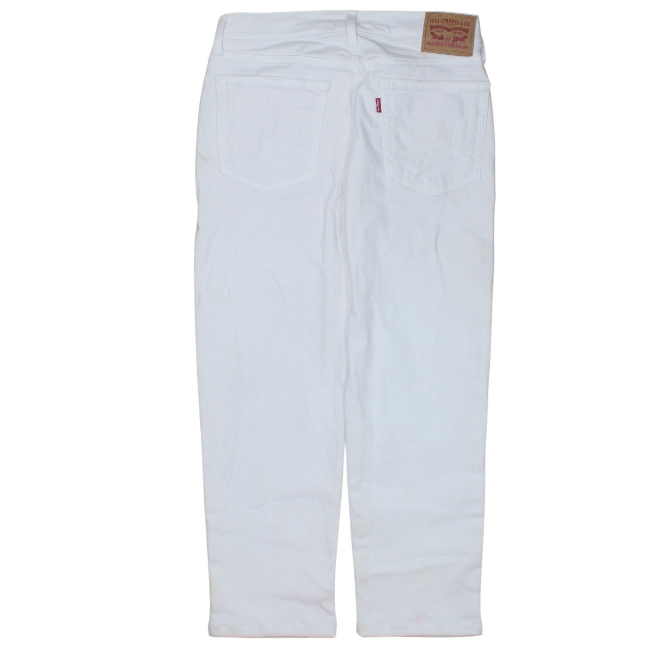 Levi's Women's White Boyfriend Jeans Size 27 Relaxed Fit Denim