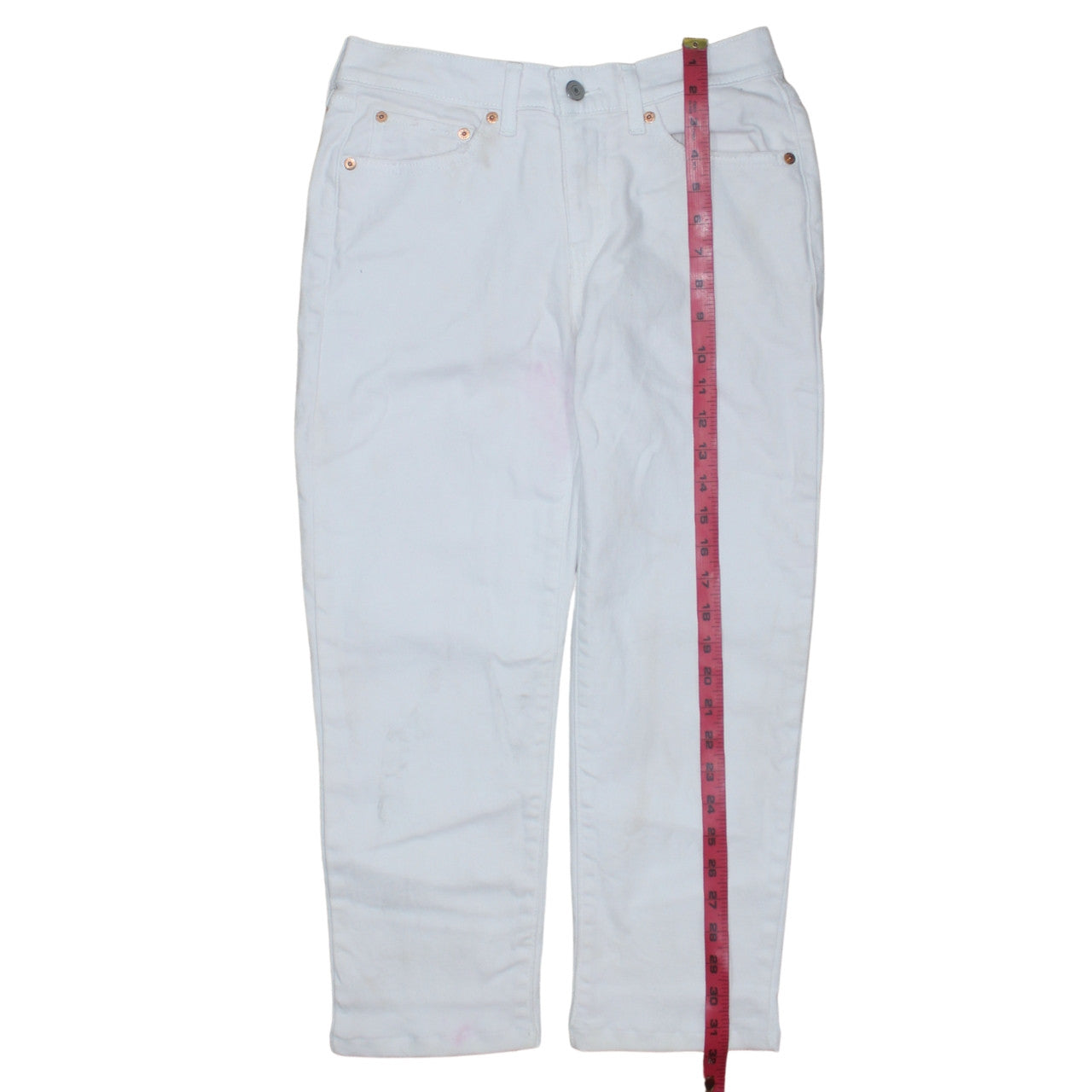 Levi's Women's White Boyfriend Jeans Size 27 Relaxed Fit Denim