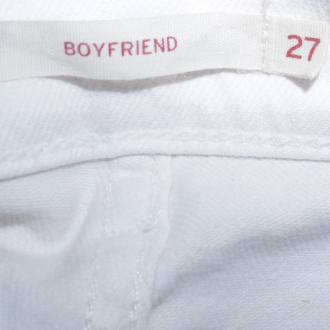 Levi's Women's White Boyfriend Jeans Size 27 Relaxed Fit Denim