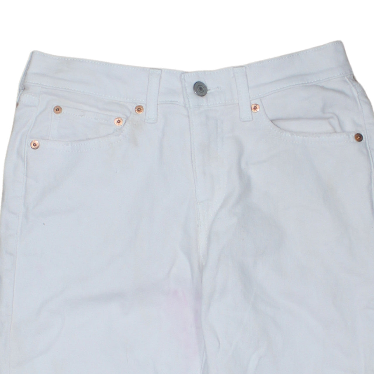 Levi's Women's White Boyfriend Jeans Size 27 Relaxed Fit Denim
