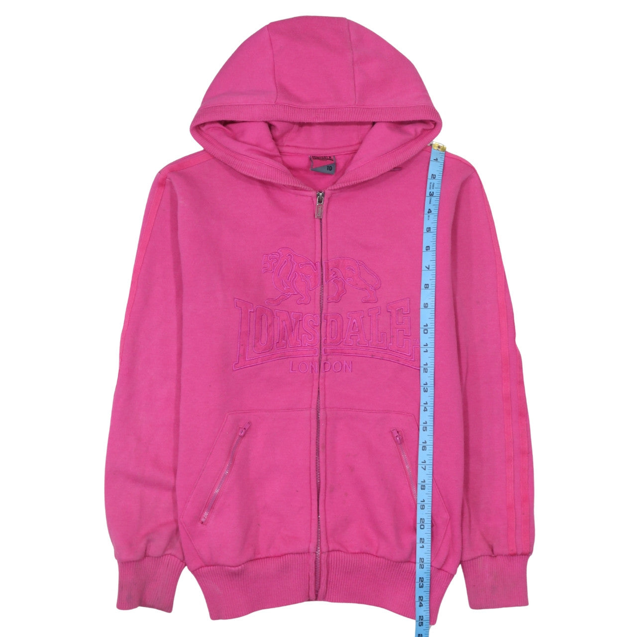 Lonsdale London Womens Pink Full Zip Hoodie Size 10