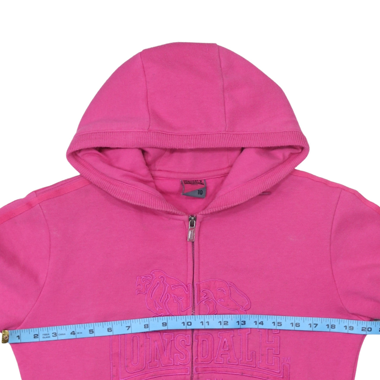 Lonsdale London Womens Pink Full Zip Hoodie Size 10