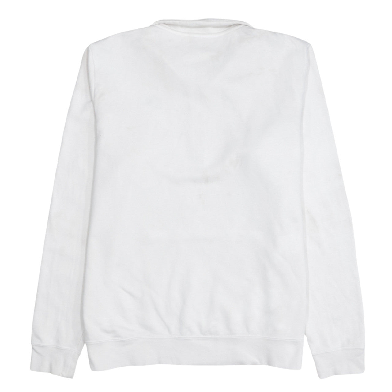 Nike Women White 1/4 Zip Pullover Sweatshirt Size L Cotton Blend