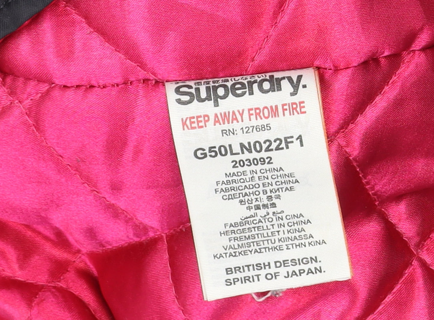Superdry Women's Black Faux Fur Hooded Flight Jacket Size M