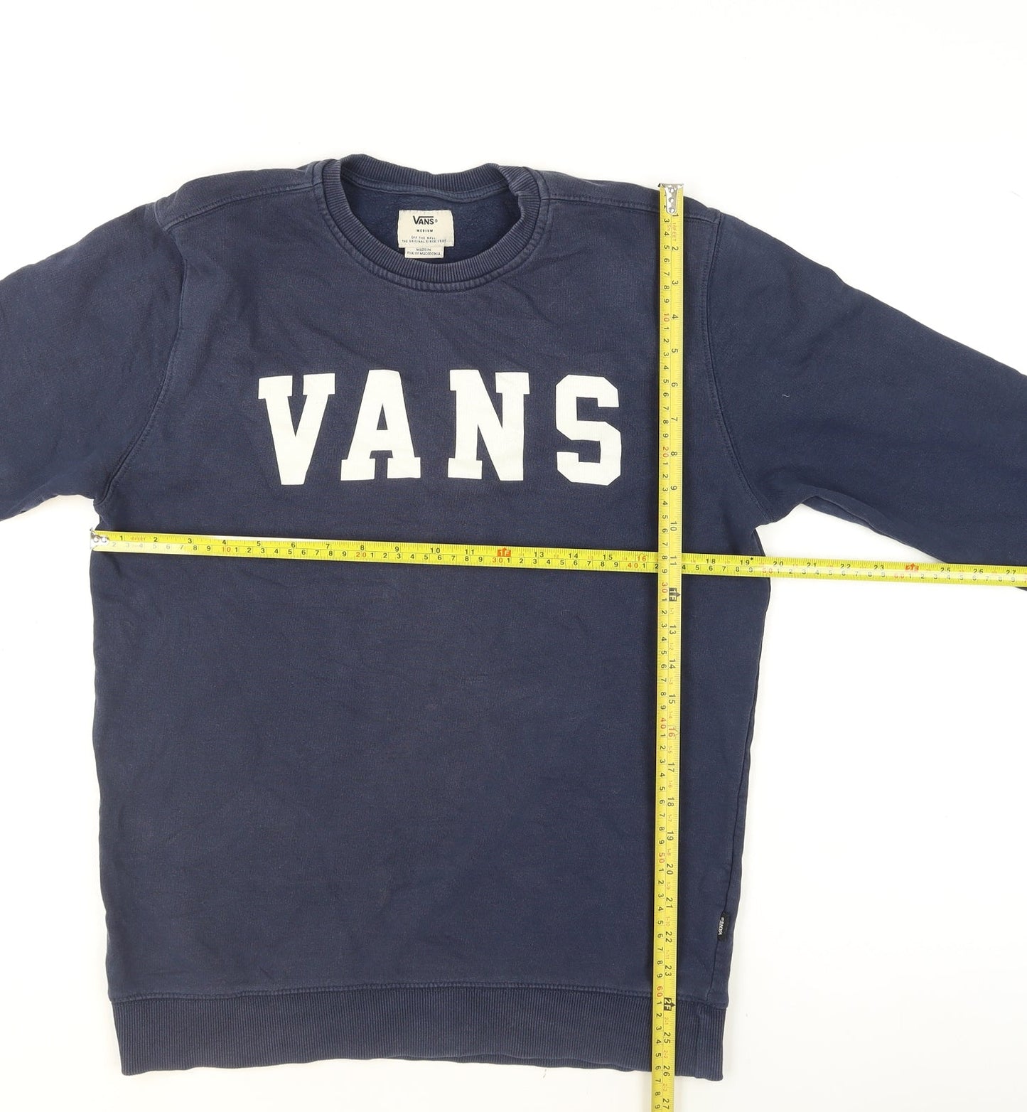 Vans Womens Navy Blue Crew Neck Pullover Sweatshirt Medium
