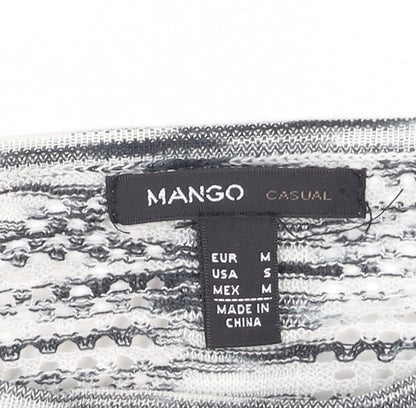 Mango Women Grey Knit Open Pullover Jumper Size 12