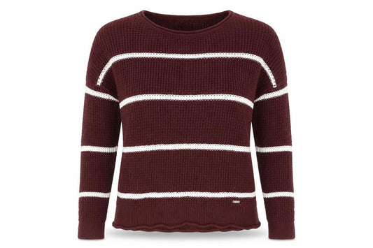 Hollister Women’s Purple Striped Chunky Knit Jumper XS