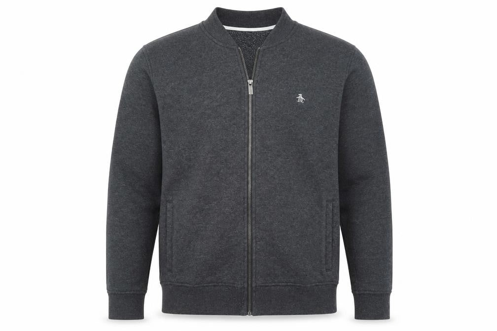 Original Penguin Men’s Grey Full Zip Sweatshirt L Regular Fit