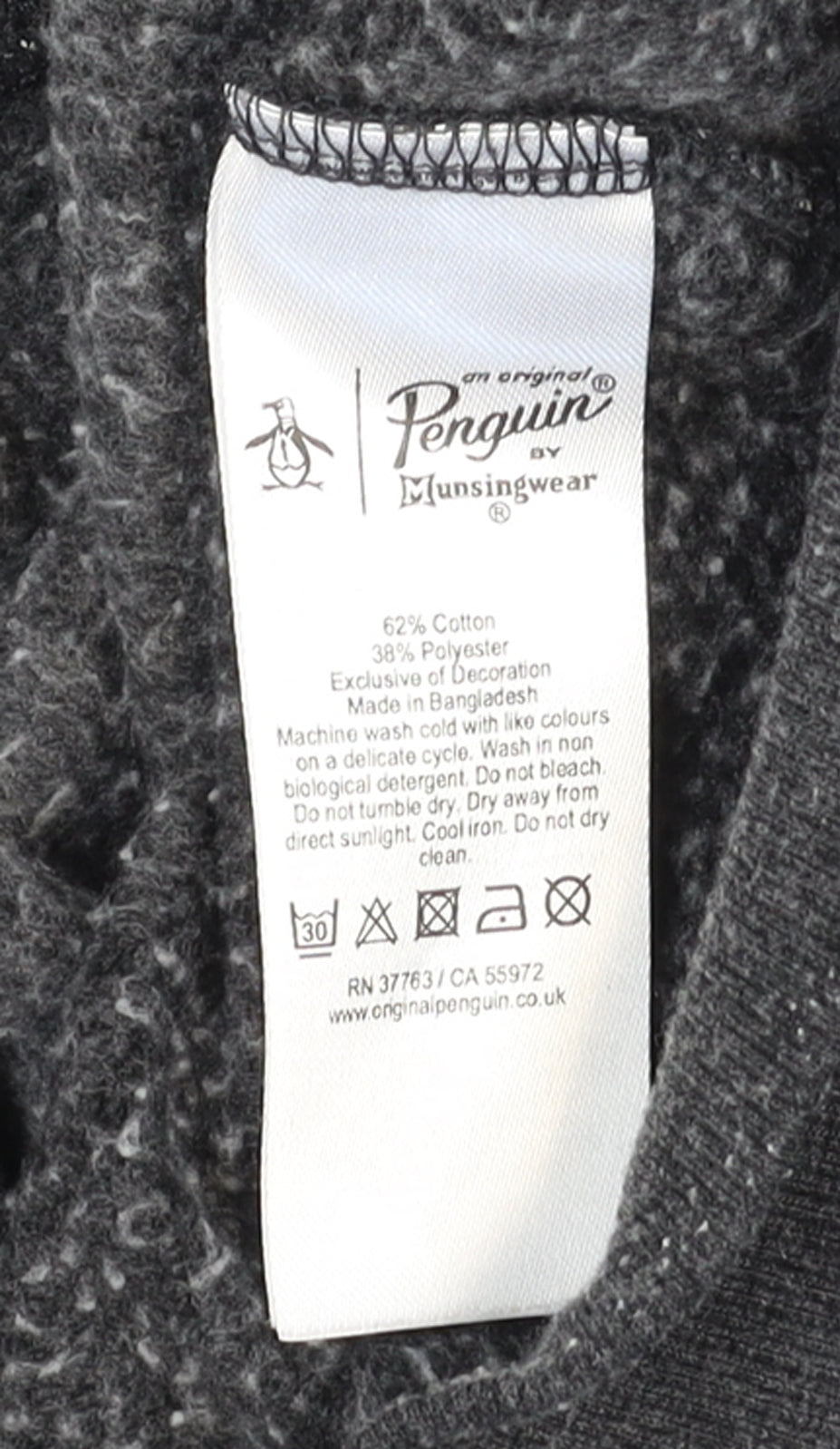 Original Penguin Men’s Grey Full Zip Sweatshirt L Regular Fit