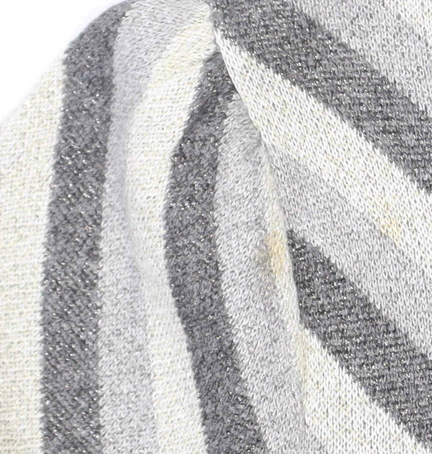 Marks and Spencer Women’s Grey Striped Knit Pullover Jumper Size 12