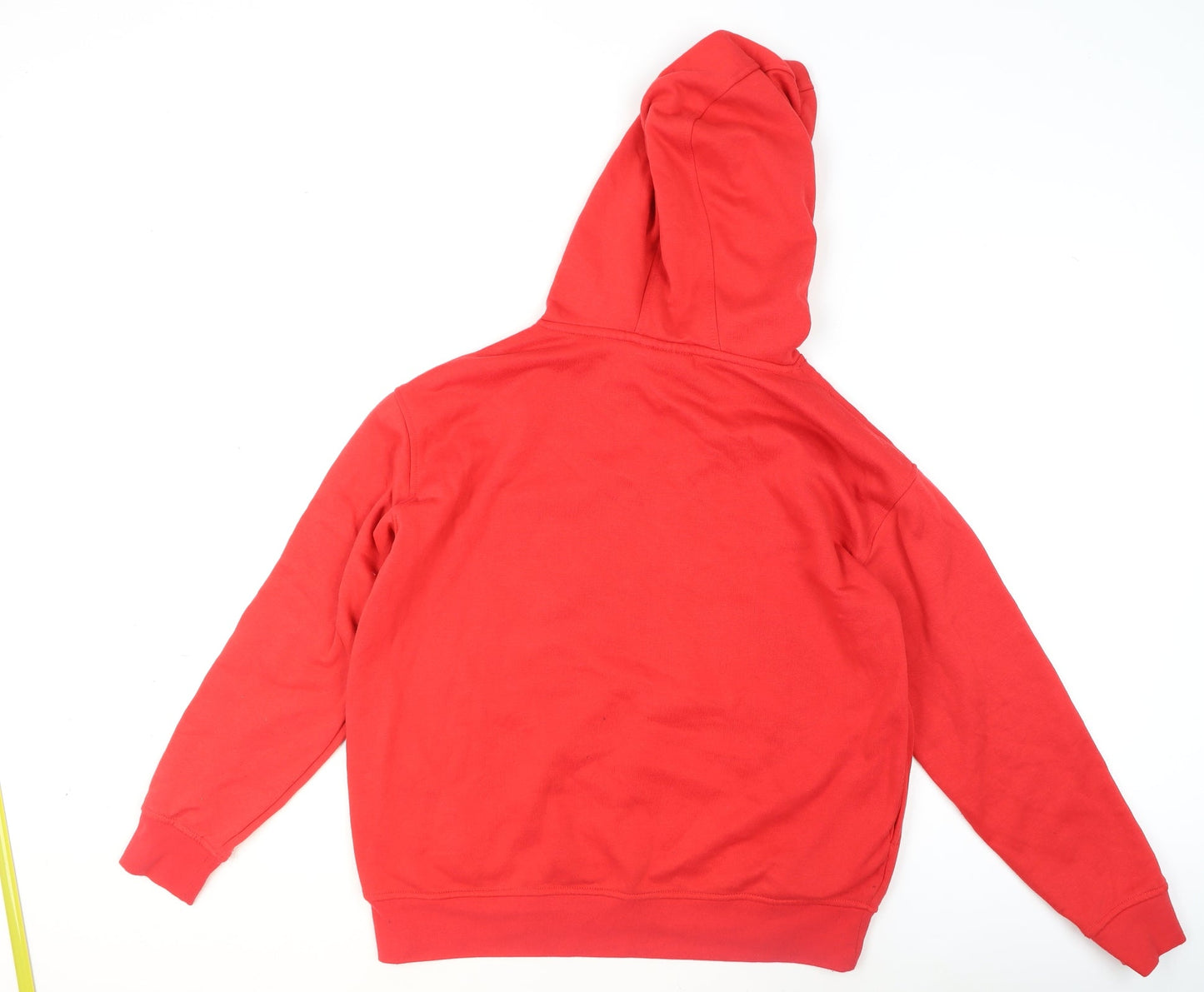 Disney Womens Red Hoodie Small 10/12 Pullover Graphic Mickey Hands Heart