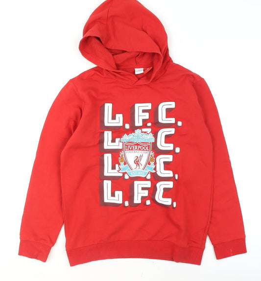 LC Waikiki Boys Red L.F.C. Pullover Hoodie 11-12 Years Football Logo