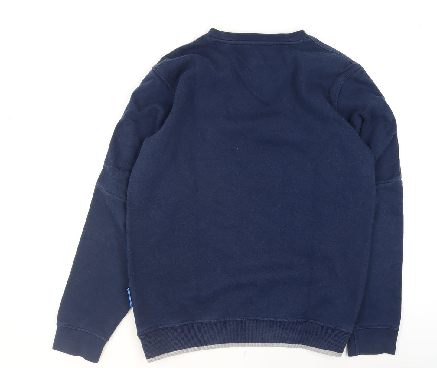 Adidas Men's Blue Small Pullover Sweatshirt Crew Neck Fleece