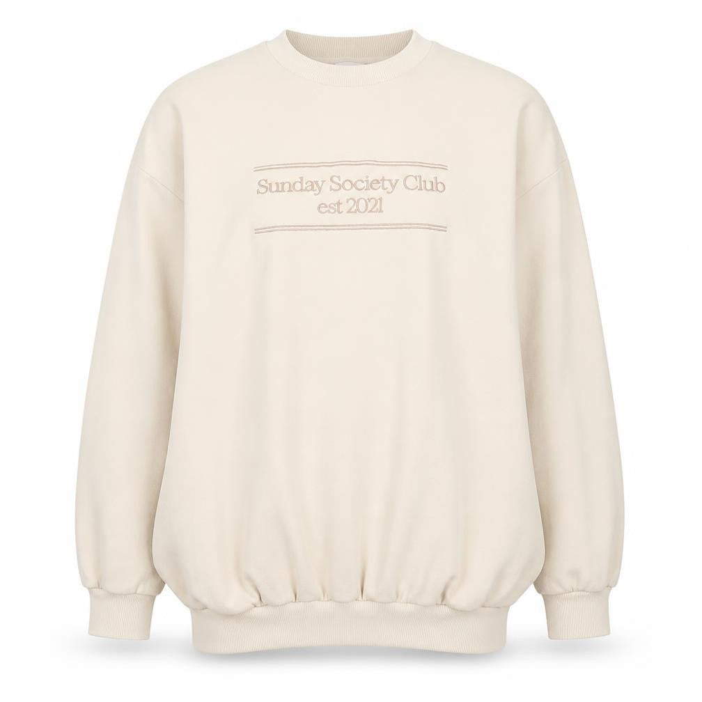 Showpo Women Beige Pullover Sweatshirt Size 12 Cotton Blend