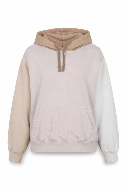 Nike Womens XS Beige Colourblock Pullover Hoodie