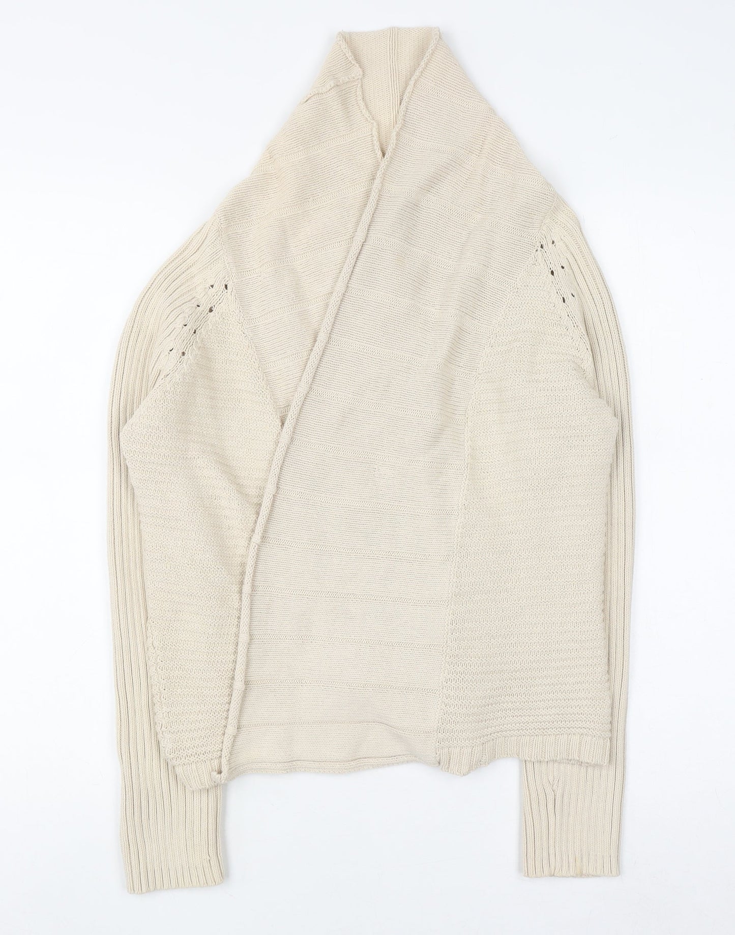 Jasper Conran Jeans Women’s Ivory Knit High Neck Cardigan Size 10