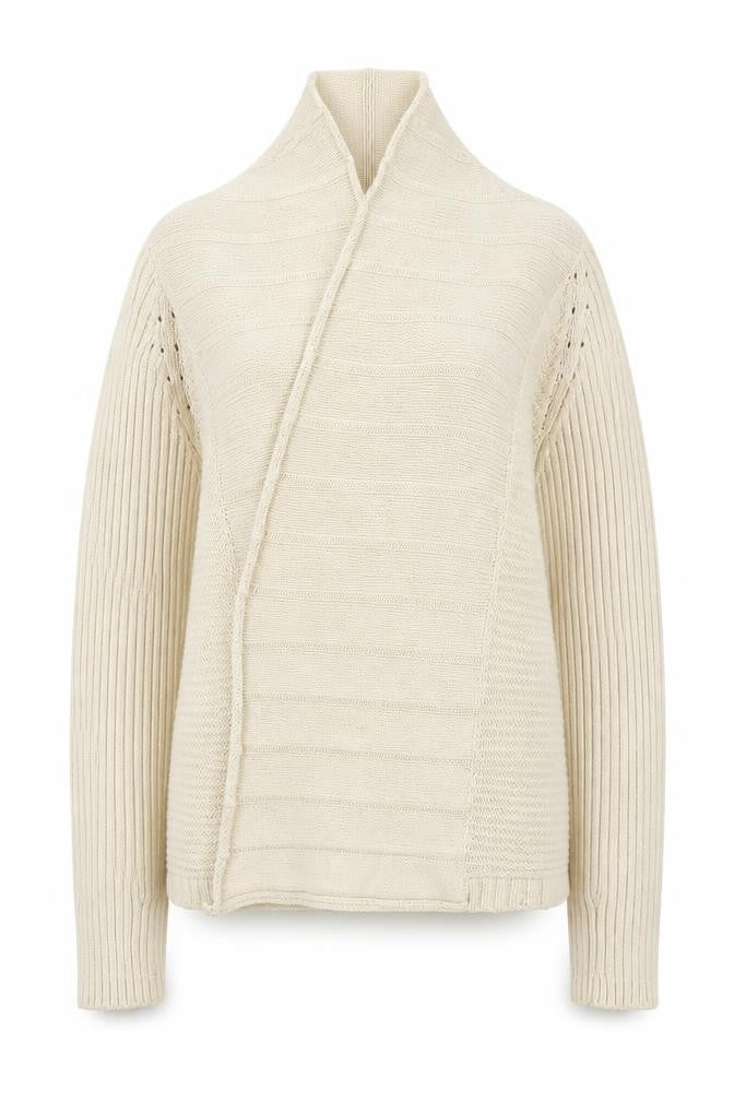 Jasper Conran Jeans Women’s Ivory Knit High Neck Cardigan Size 10