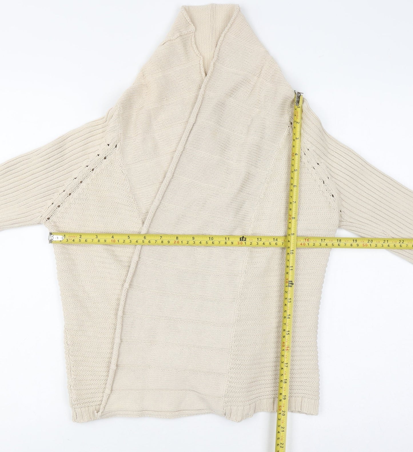 Jasper Conran Jeans Women’s Ivory Knit High Neck Cardigan Size 10