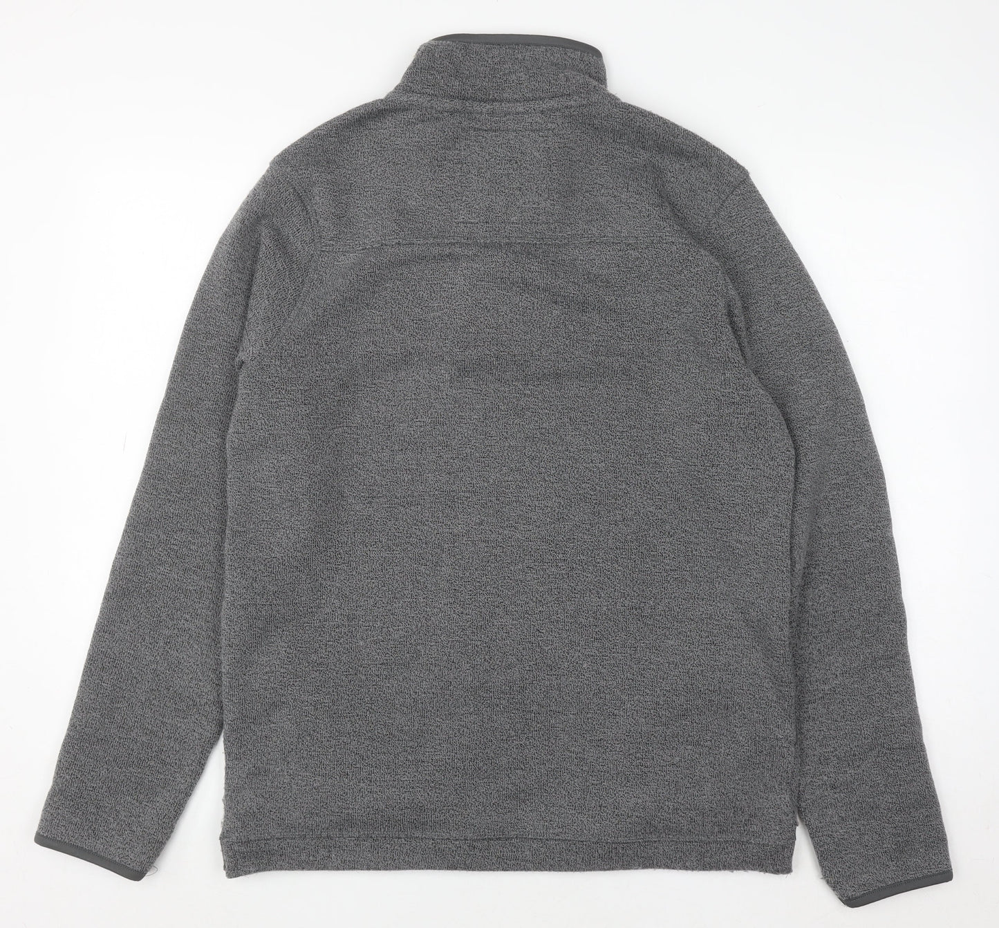 Weird Fish Men's Grey Fleece 1/4 Zip Pullover Sweatshirt M