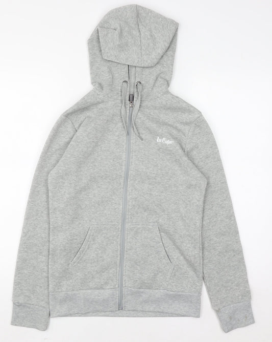Lee Cooper Womens Grey Full Zip Hoodie Size 10 Polyester Casual