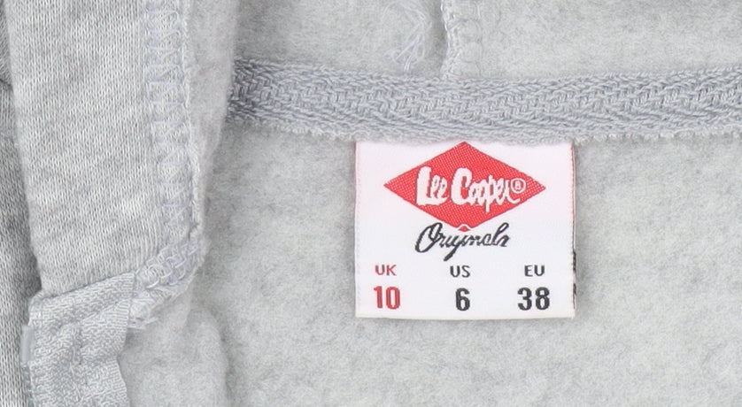 Lee Cooper Womens Grey Full Zip Hoodie Size 10 Polyester Casual