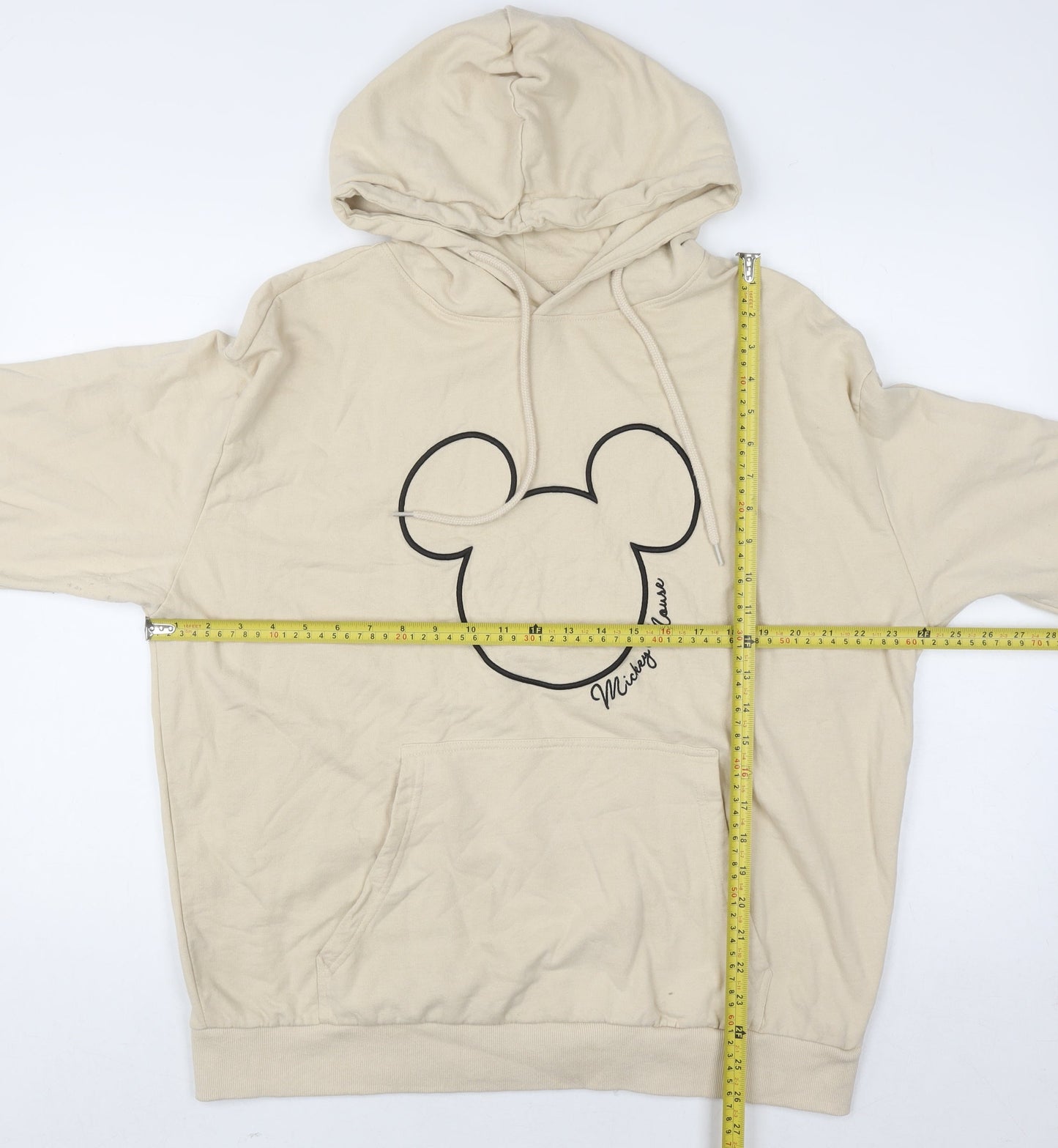 Disney Mickey Mouse Beige Women's XL Pullover Hoodie