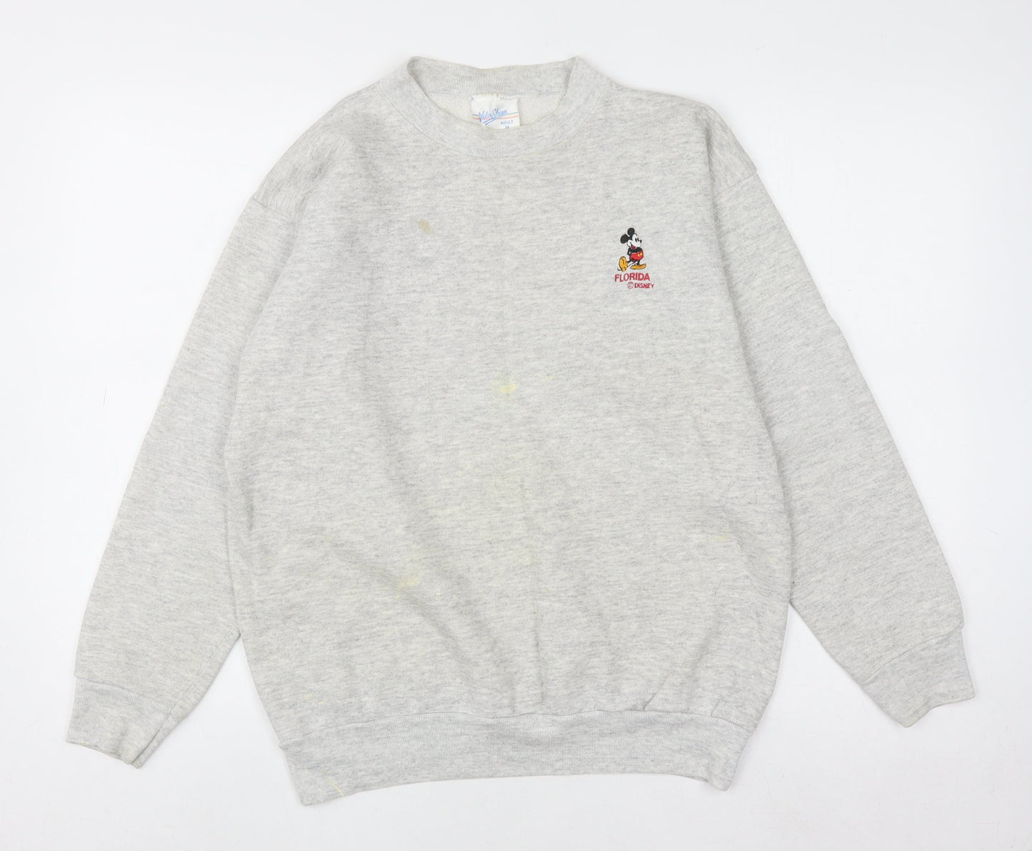 Velva Sheen Women Grey Mickey Mouse Disney Florida Sweatshirt M