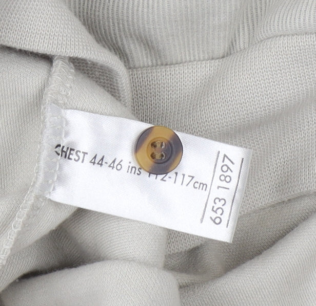 Essentials Men's Beige Classic L Henley Sweatshirt Long Sleeve
