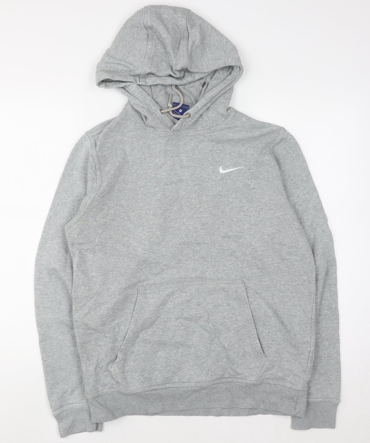 Nike Men's Grey Pullover Hoodie M Regular Fit Sports Sweatshirt