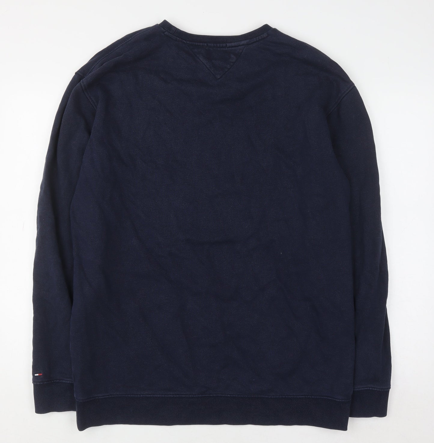 Tommy Jeans Men's Blue Relaxed Fit Crew Neck Sweatshirt L