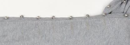 Brand and care label for French Connection Women's Grey Beaded Boat Neck Jumper M