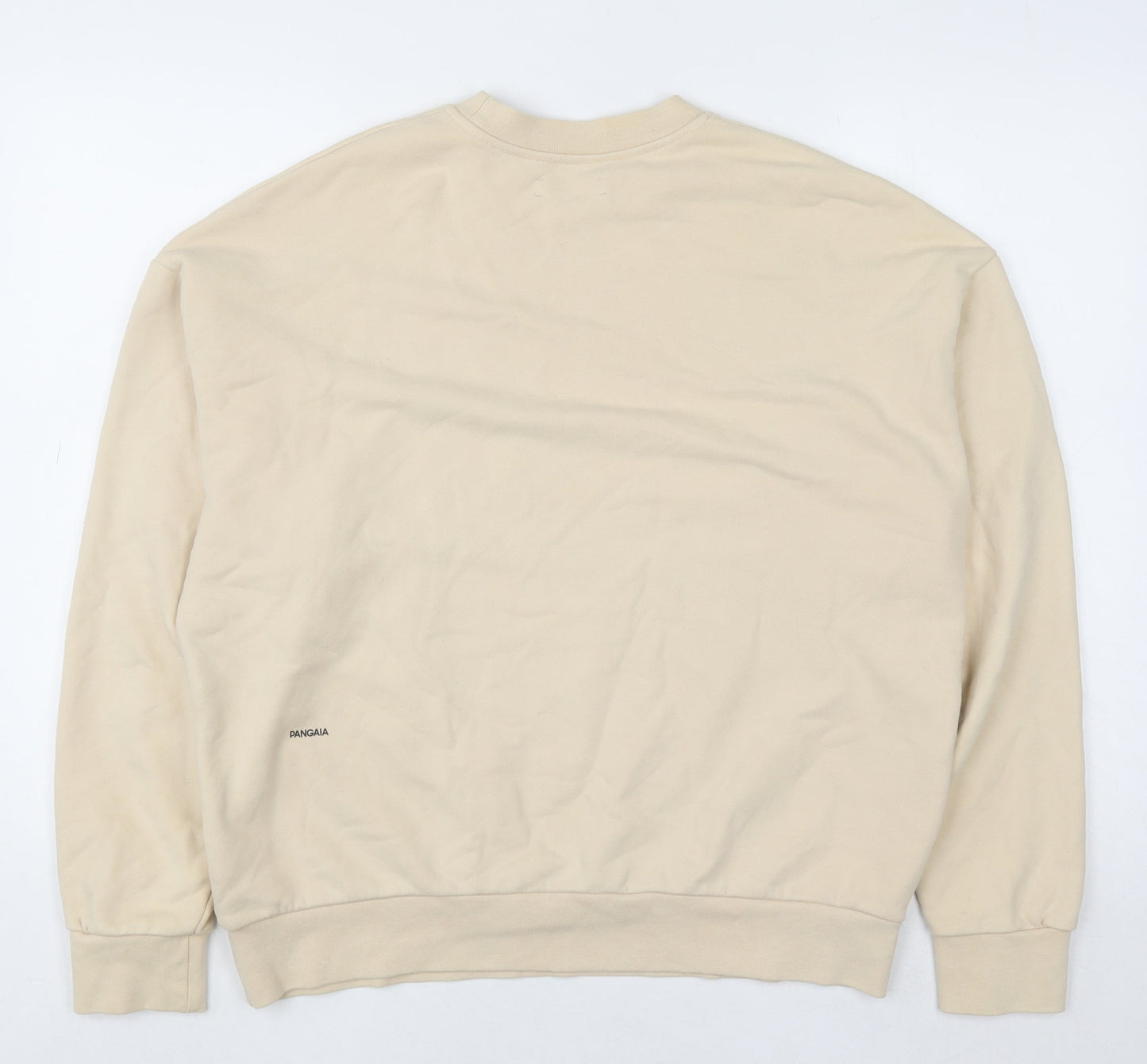 Pangaia Men's Beige Organic Cotton Pullover Sweatshirt M