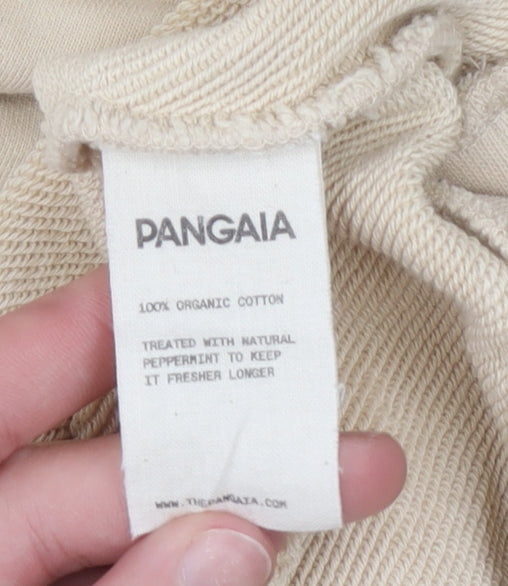 Pangaia Men's Beige Organic Cotton Pullover Sweatshirt M