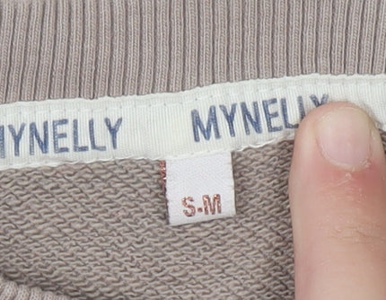 MYNELLY Women’s Beige Pullover Sweatshirt S/M Do Your Thing Graphic
