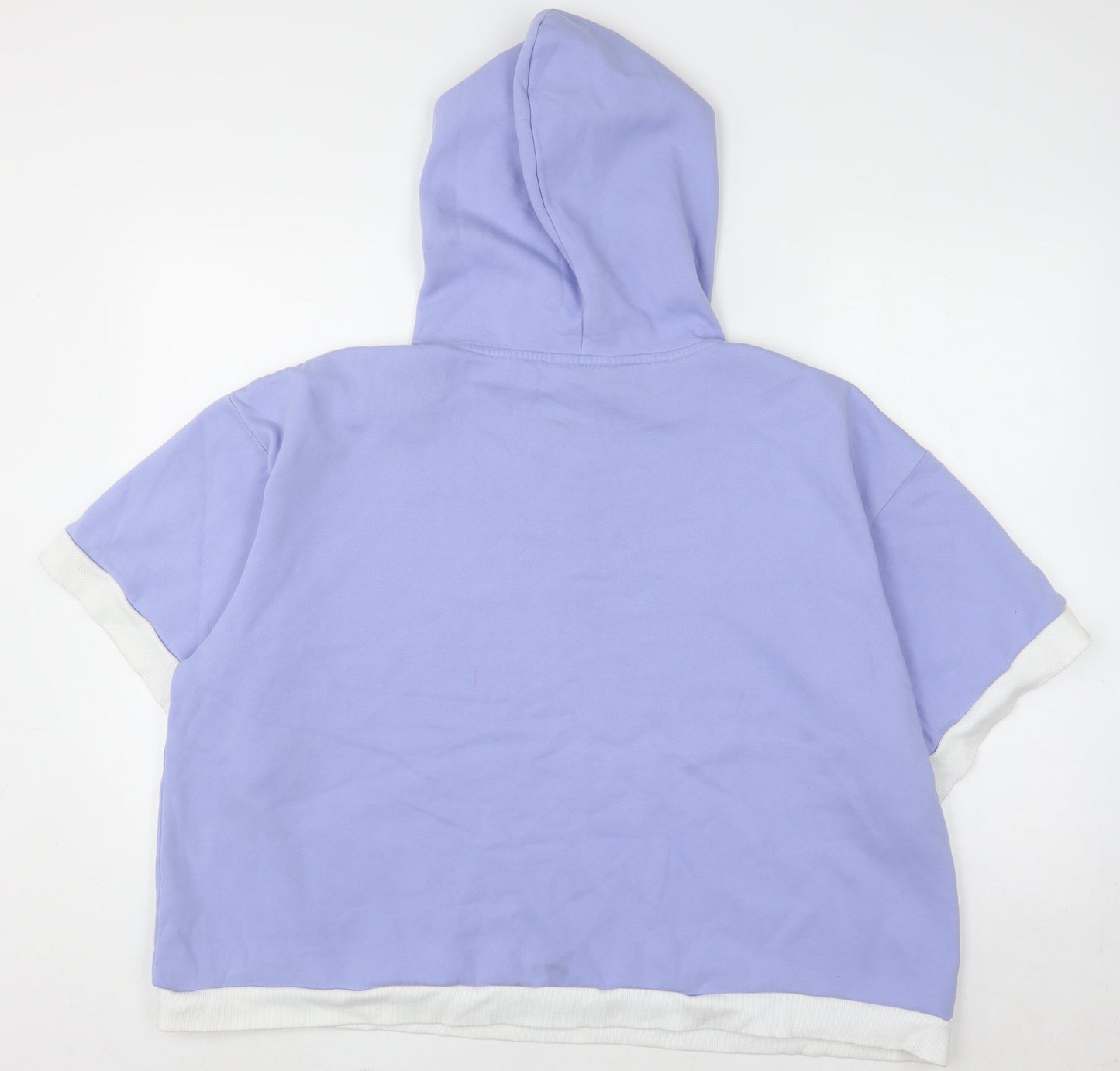 Pretty Secrets Women Purple Short Sleeve Pullover Hoodie UK 20/22