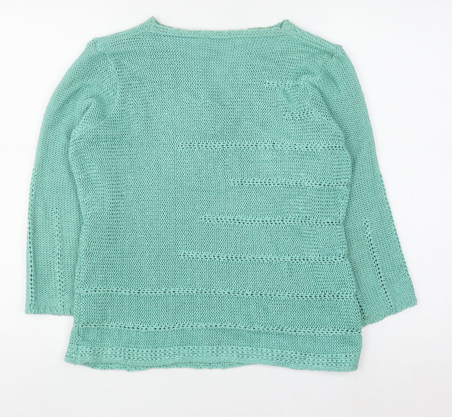 Marks and Spencer Per Una Women's Green V-Neck Knit Jumper Size M